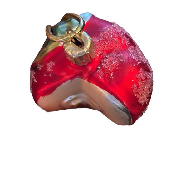 5 Vegetable Fruit Christmas Ornament Inge Mercury Glass Apple Pear Pea Pickle - Picture 5 of 6